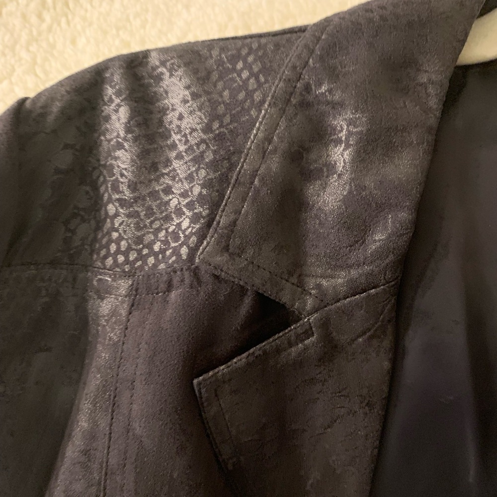 Studio Works Faux Suede Gray Zip Jacket Plus Size 18W - Picture 7 of 8